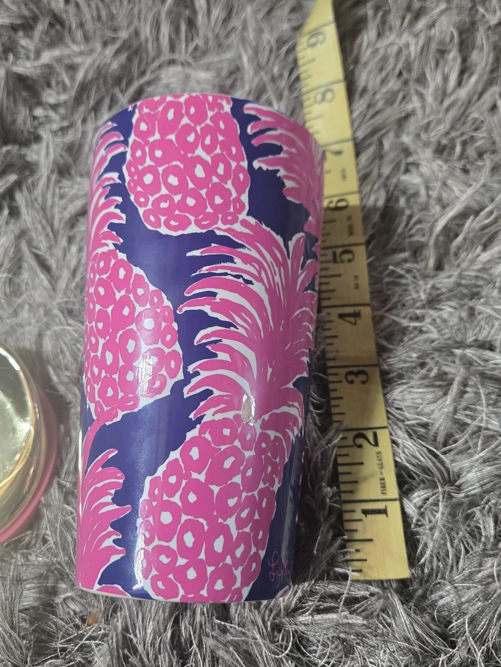 Lilly Pulitzer Ceramic Travel Mug With Gold Lid